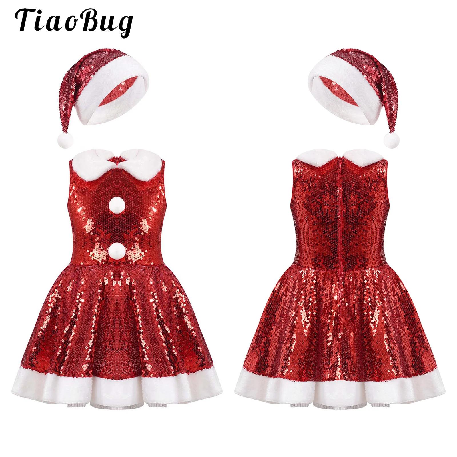 Elf Costume Christmas - Kids Girl Christmas Dance Costume Sleeveless