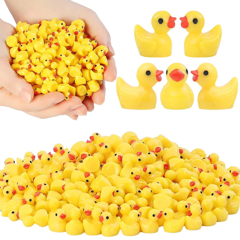 Nutcracker Figurine - 100/200Pc/set Mini Resin Ducks Tiny Duck