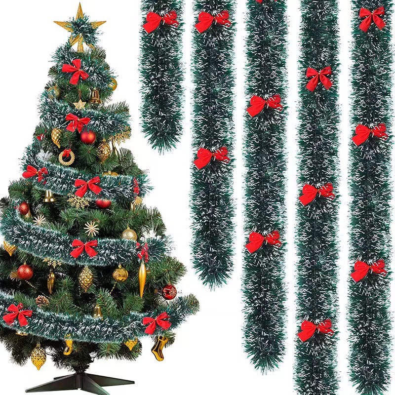 Tinsel Garland Decoration - Artificial Christmas Garland Xmas Tinsel Garlands