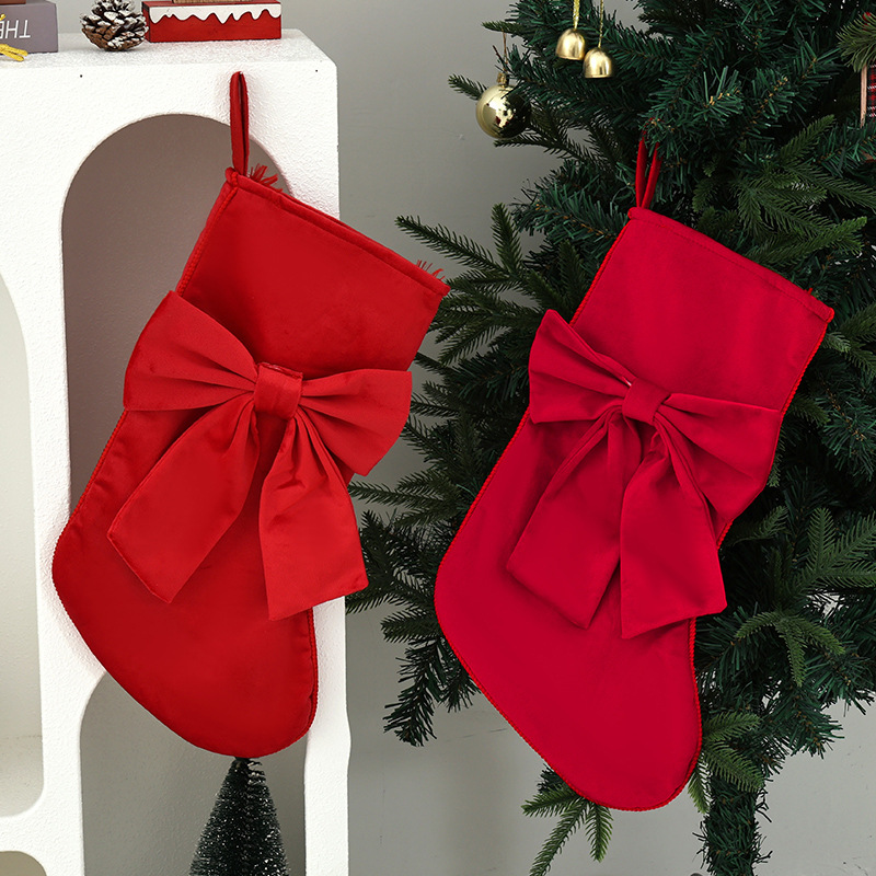 1pc Christmas Stockings, Bow G - đánh giá và giá Christmas Stocking Hanging