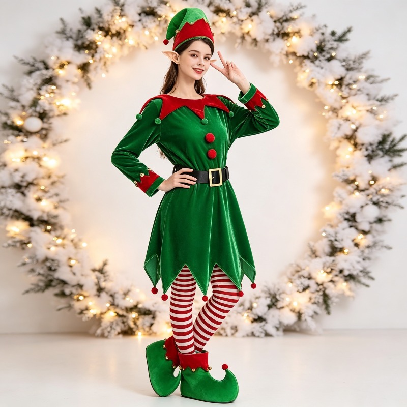 Christmas Green Elf Cosplay Dr - đánh giá và giá Elf Costume Christmas