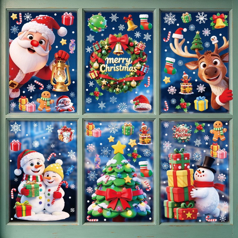 Christmas PVC Static Glass Sti - đánh giá và giá Snowflake Window Decal
