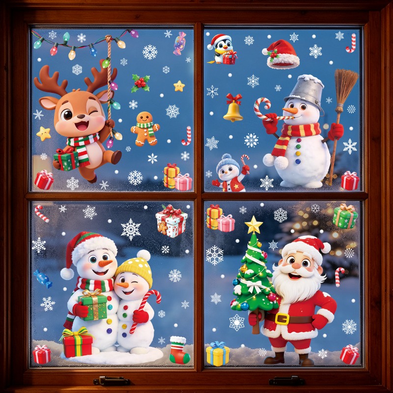 Christmas PVC Static Glass Sti - đánh giá và giá Snowflake Window Decal