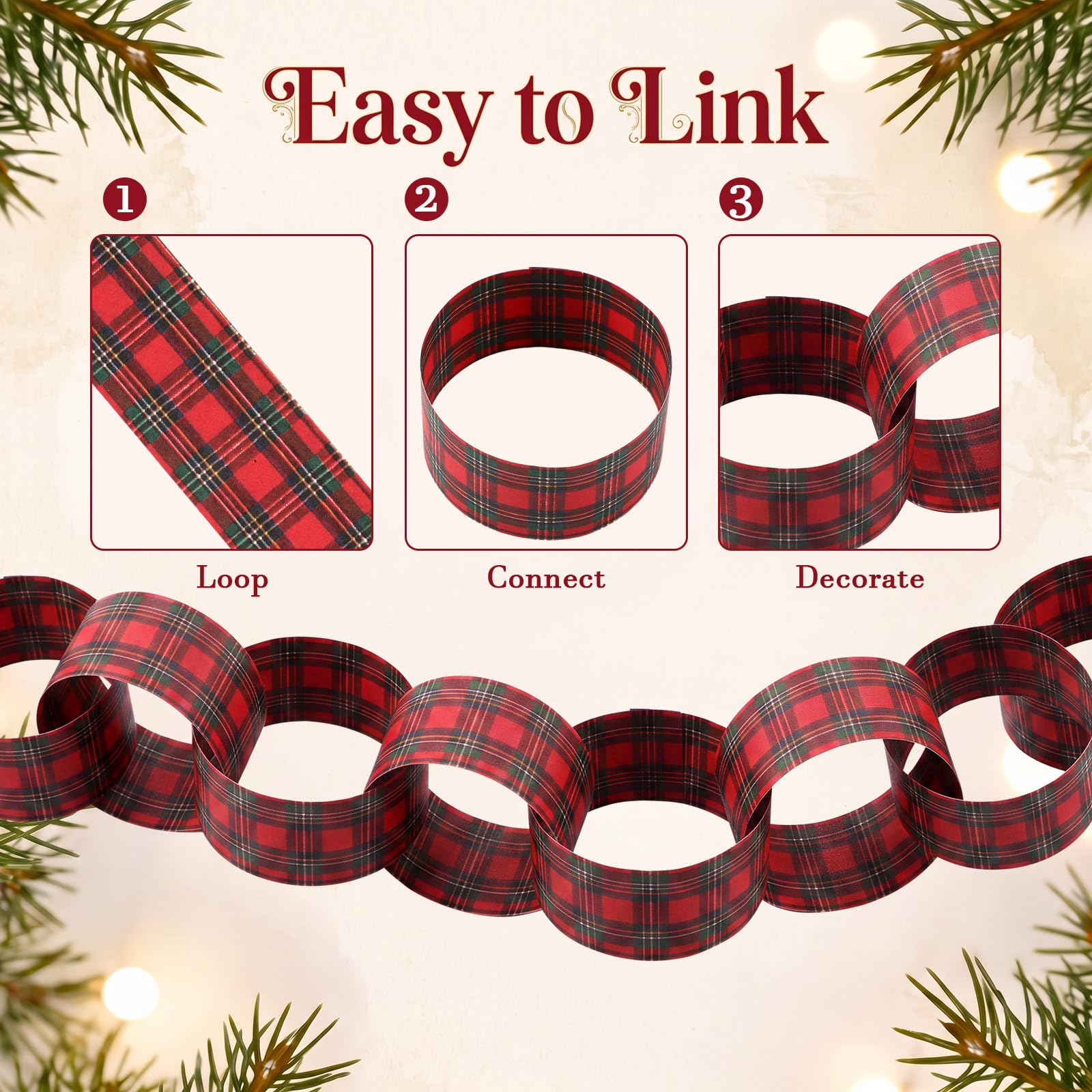 Red‑Black Plaid Paper Chain Ga - đánh giá và giá Christmas Throw Blanket