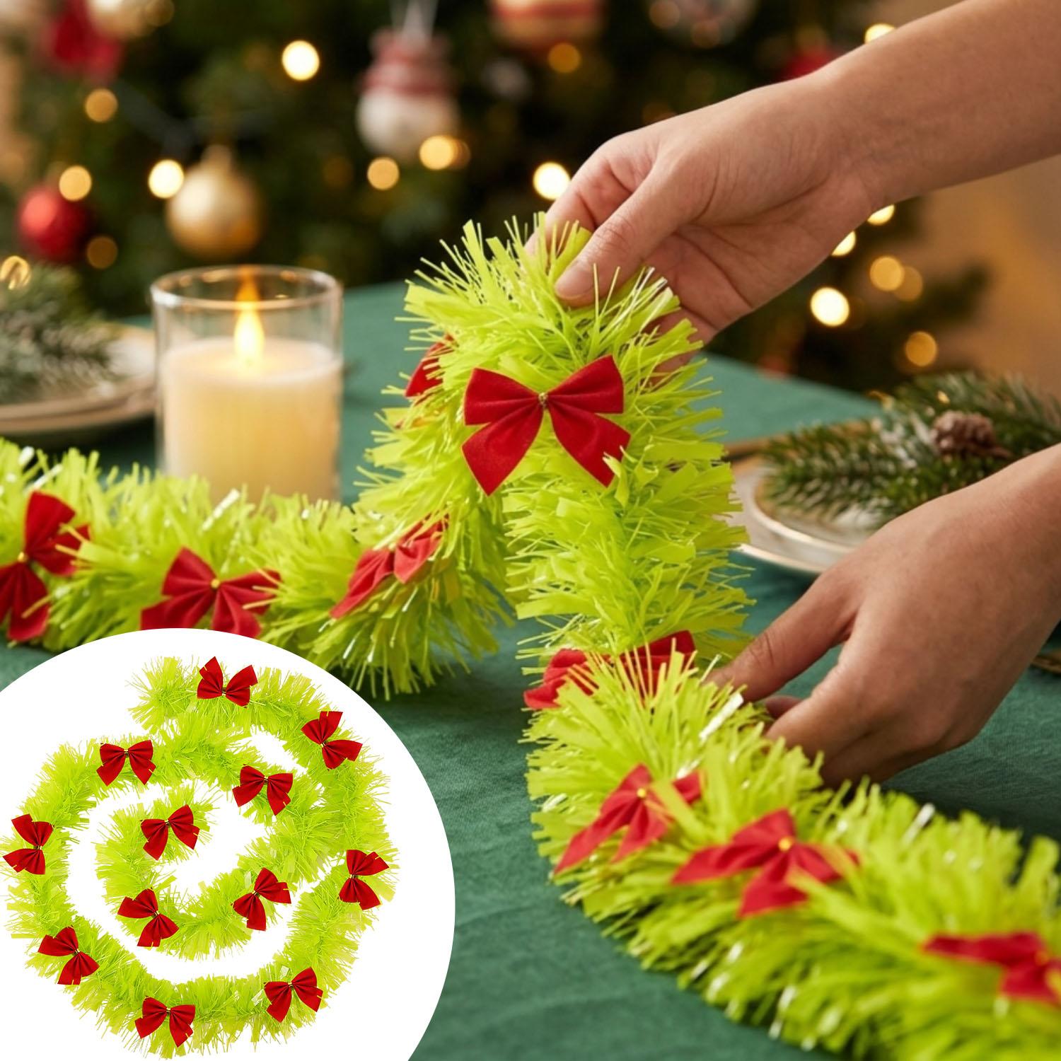 Christmas Light Green Tinsel G - đánh giá và giá Tinsel Garland Decoration