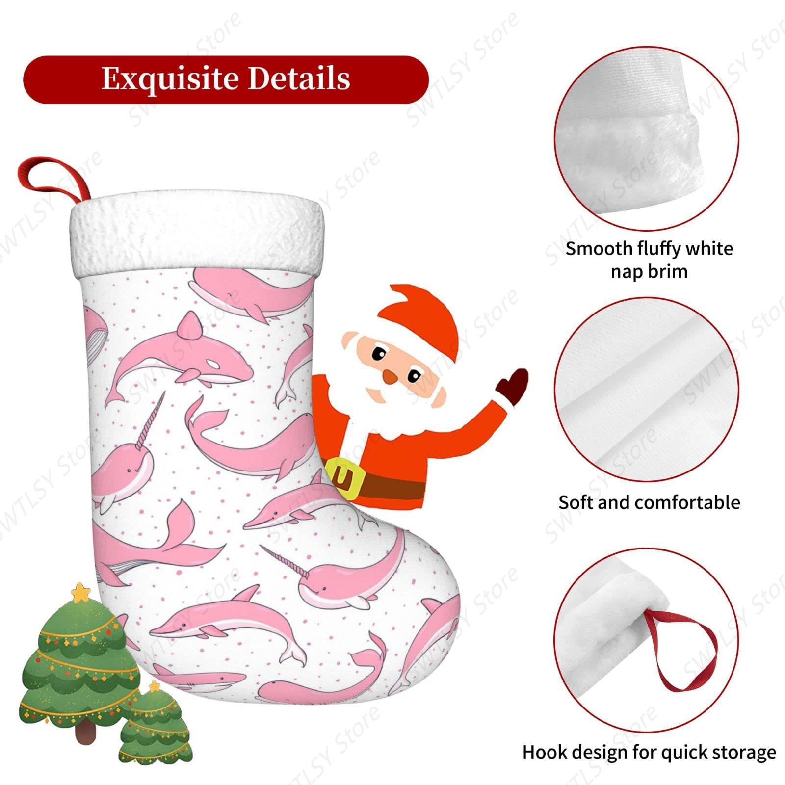 Christmas Pink Whales Xmas Hol - đánh giá và giá Christmas Stocking Hanging