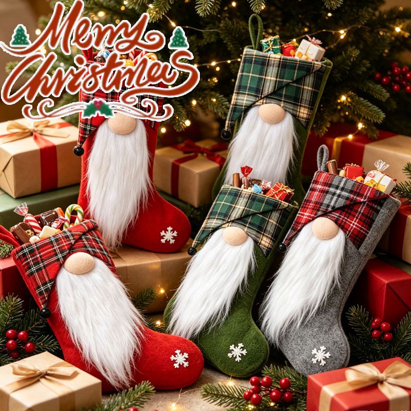 1-4PCS Christmas Treat Bags fo - đánh giá và giá Christmas Stocking Hanging